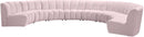 Infinity Pink Velvet 8pc. Modular Sectional - NY Furniture Direct (NY)