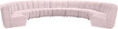 Infinity Pink Velvet 9pc. Modular Sectional - NY Furniture Direct (NY)