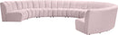 Infinity Pink Velvet 9pc. Modular Sectional - NY Furniture Direct (NY)