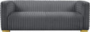 Ravish Grey Velvet Sofa