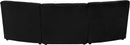 Limitless Black Velvet 3pc. Modular Sectional