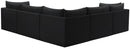 Jacob Black Velvet Modular Sectional - NY Furniture Direct (NY)