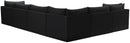 Jacob Black Velvet Modular Sectional - NY Furniture Direct (NY)