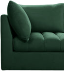 Jacob Green Velvet Modular Sectional - NY Furniture Direct (NY)