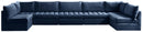 Jacob Navy Velvet Modular Sectional - NY Furniture Direct (NY)
