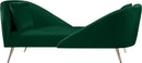 Nolan Green Velvet Chaise - NY Furniture Direct (NY)