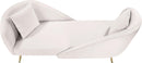 Nolan Cream Velvet Chaise - NY Furniture Direct (NY)