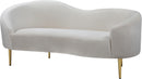 Ritz Cream Velvet Loveseat - NY Furniture Direct (NY)