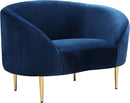 Ritz Navy Velvet Chair - NY Furniture Direct (NY)