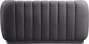 Dixie Grey Velvet Loveseat - NY Furniture Direct (NY)