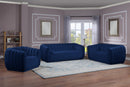 Dixie Navy Velvet Loveseat - NY Furniture Direct (NY)