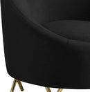 Serpentine Black Velvet Chair - NY Furniture Direct (NY)