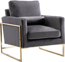 Mila Grey Velvet Chair - NY Furniture Direct (NY)