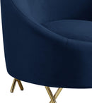 Serpentine Navy Velvet Chair - NY Furniture Direct (NY)