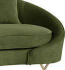 Serpentine Olive Velvet Loveseat - NY Furniture Direct (NY)
