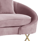 Serpentine Pink Velvet Loveseat - NY Furniture Direct (NY)