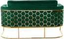 Casa Green Velvet Loveseat - NY Furniture Direct (NY)