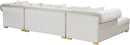 Presley Cream Velvet 3pc. Sectional - NY Furniture Direct (NY)