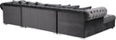 Presley Grey Velvet 3pc. Sectional - NY Furniture Direct (NY)