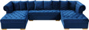 Presley Navy Velvet 3pc. Sectional - NY Furniture Direct (NY)