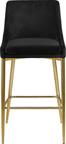 Karina Black Velvet Stool