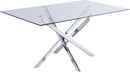 Xander Chrome Dining Table - NY Furniture Direct (NY)