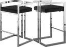 Ezra Black Velvet Stool