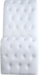Curve White Faux Leather Dining Chair - NY Furniture Direct (NY)