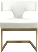 Alexandra Cream Velvet Dining Chair - NY Furniture Direct (NY)
