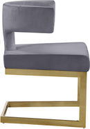 Alexandra Grey Velvet Dining Chair - NY Furniture Direct (NY)