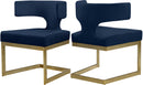 Alexandra Navy Velvet Dining Chair - NY Furniture Direct (NY)