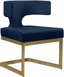 Alexandra Navy Velvet Dining Chair - NY Furniture Direct (NY)