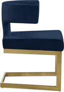 Alexandra Navy Velvet Dining Chair - NY Furniture Direct (NY)
