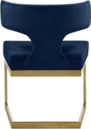 Alexandra Navy Velvet Dining Chair - NY Furniture Direct (NY)