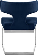 Alexandra Navy Velvet Dining Chair - NY Furniture Direct (NY)