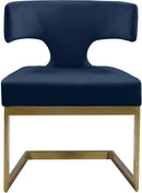 Alexandra Navy Velvet Dining Chair - NY Furniture Direct (NY)