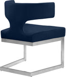 Alexandra Navy Velvet Dining Chair - NY Furniture Direct (NY)