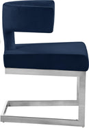 Alexandra Navy Velvet Dining Chair - NY Furniture Direct (NY)