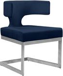 Alexandra Navy Velvet Dining Chair - NY Furniture Direct (NY)