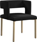 Caleb Black Velvet Dining Chair - NY Furniture Direct (NY)