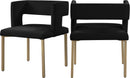 Caleb Black Velvet Dining Chair - NY Furniture Direct (NY)