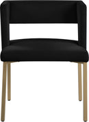Caleb Black Velvet Dining Chair - NY Furniture Direct (NY)