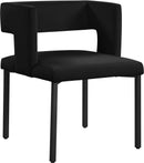 Caleb Black Velvet Dining Chair - NY Furniture Direct (NY)