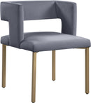 Caleb Grey Velvet Dining Chair - NY Furniture Direct (NY)