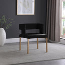 Caleb Black Velvet Dining Chair - NY Furniture Direct (NY)