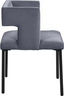 Caleb Grey Velvet Dining Chair - NY Furniture Direct (NY)