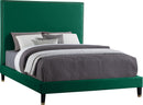 Harlie Green Velvet Queen Bed