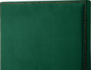 Harlie Green Velvet Twin Bed