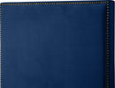 Harlie Navy Velvet King Bed