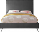 Jasmine Grey Velvet Queen Bed - NY Furniture Direct (NY)